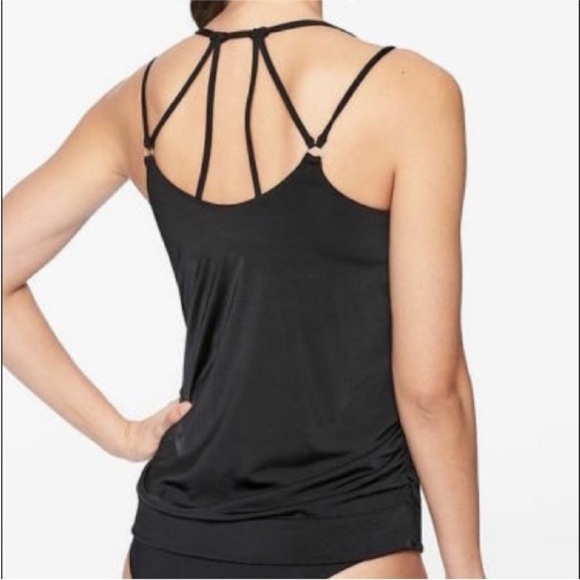 NWT! Athleta Black Aqualuxe Blousy Tankini - Size Small💙 - Picture 3 of 5